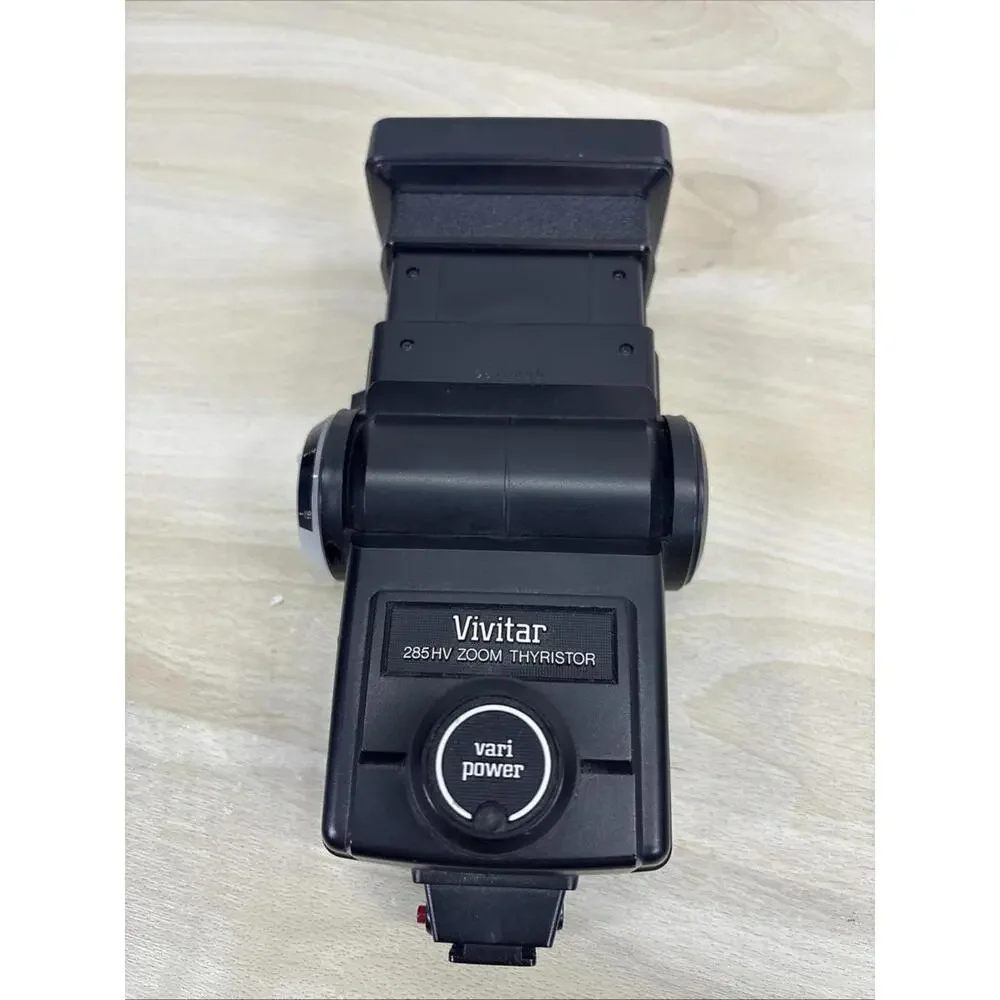 Vivitar 285HV Zoom Thyristor Shoe Mount Electronic Flash Device No Cord